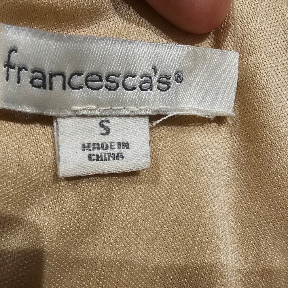 Francesca’s S Dress Lace Fit Flare Black Nude Romantic Cocktail Timeless Wedding - Picture 5 of 11